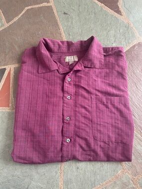 The Foundry Supply Co. Men's Button-Down Shirt in Plum